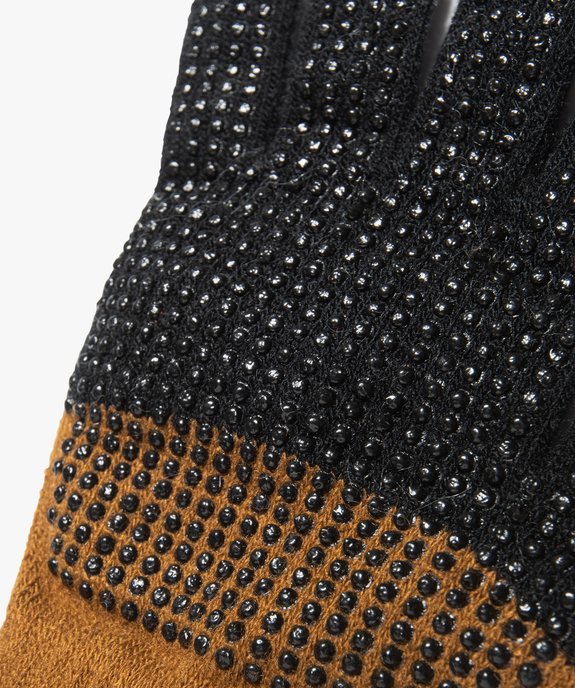 Gants garçon bicolores avec picots antidérapants vue2 - GEMO (JUNIOR) - GEMO