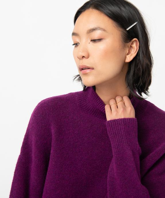 Pull femme ample avec col montant vue2 - GEMO(FEMME PAP) - GEMO