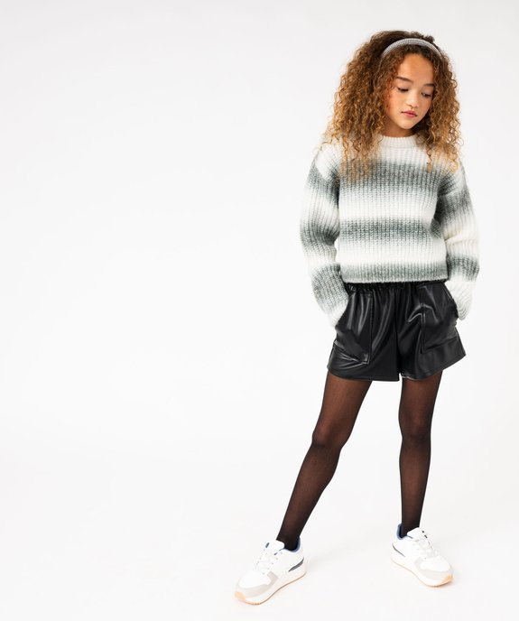 Short fille taille haute esprit rock vue1 - GEMO (JUNIOR) - GEMO