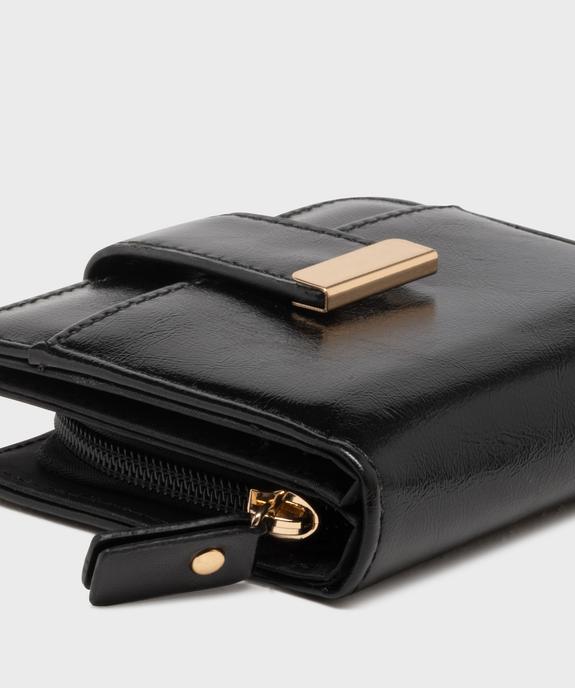 Portefeuille compact fermeture par zip et bouton pression femme vue2 - GEMO (ACCESS) - GEMO