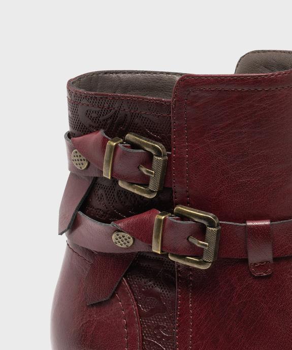 Boots zippées à talon et semelle crantée femme vue6 - EMILIA ROSA - GEMO