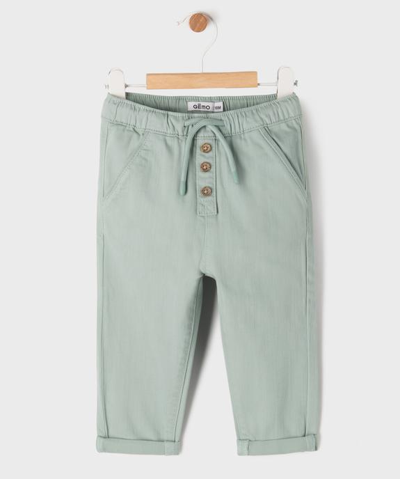 Pantalon chino avec taille ajustable bébé garçon vue1 - GEMO(BEBE DEBT) - GEMO