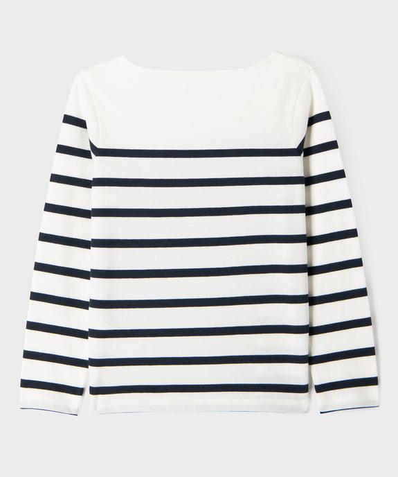 Tee-shirt manches longues à rayures fille - LuluCastagnette vue3 - LULU CASTAGNETTE GEMO FOR GOOD - GEMO
