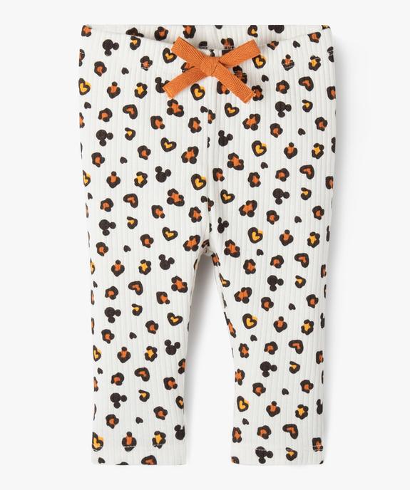 Legging en maille côtelée imprimé léopard - Disney  vue1 - DISNEY BABY - GEMO