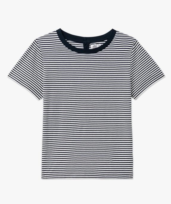 Tee-shirt rayé à manches courtes femme vue4 - GEMO 4G FEMME - GEMO