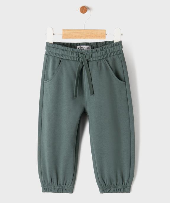 Pantalon de jogging uni avec taille ajustable bébé garçon vue1 - GEMO 4G BEBE - GEMO
