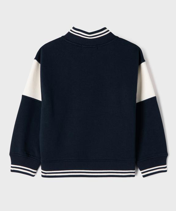 Sweat à col zippé garçon - Camps United vue3 - CAMPS - GEMO