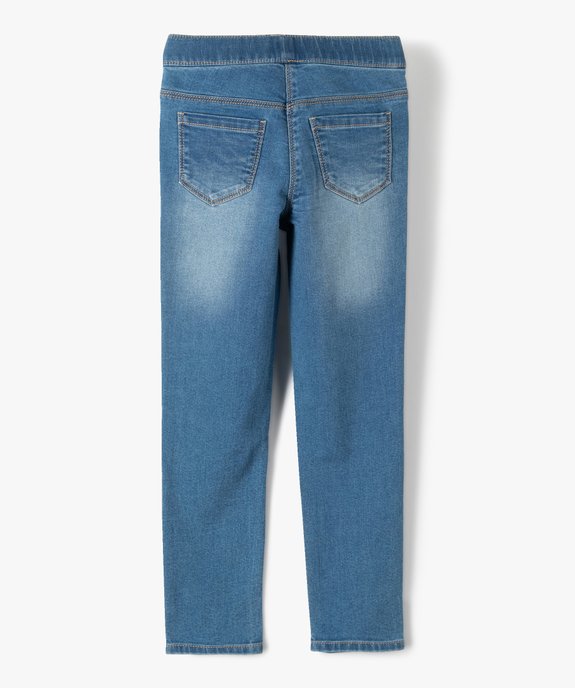 Jegging délavé avec taille ajustable fille vue4 - GEMO 4G FILLE - GEMO