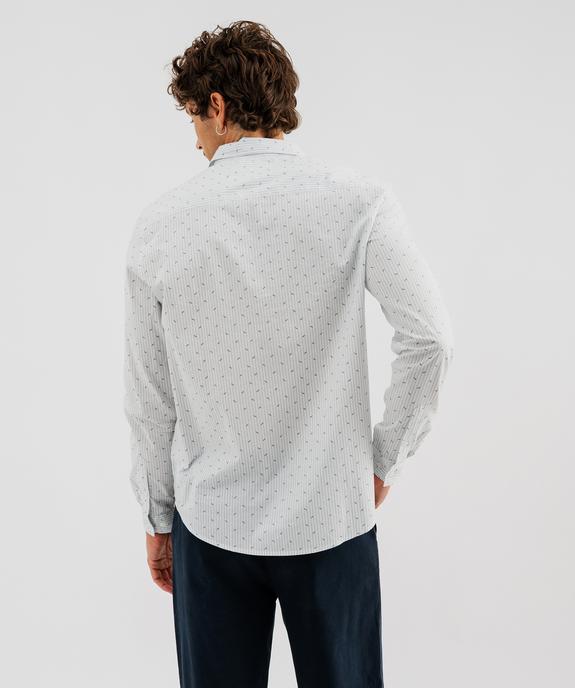Chemise en coton imprimée homme vue3 - GEMO (HOMME) - GEMO