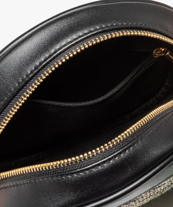 Sac bandoulière femme forme ronde tissée et pailletée vue3 - GEMO (ACCESS) - GEMO