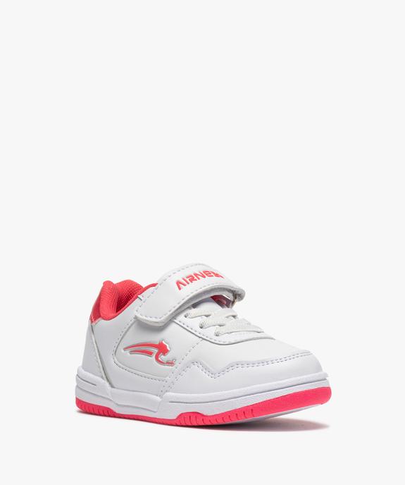 Baskets fille bicolores à lacets et scratch - Airness vue2 - AIRNESS - GEMO