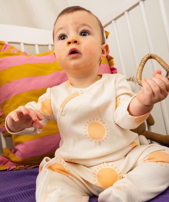 Pyjama bébé ouvert devant avec motifs soleils vue5 - GEMO 4G BEBE - GEMO