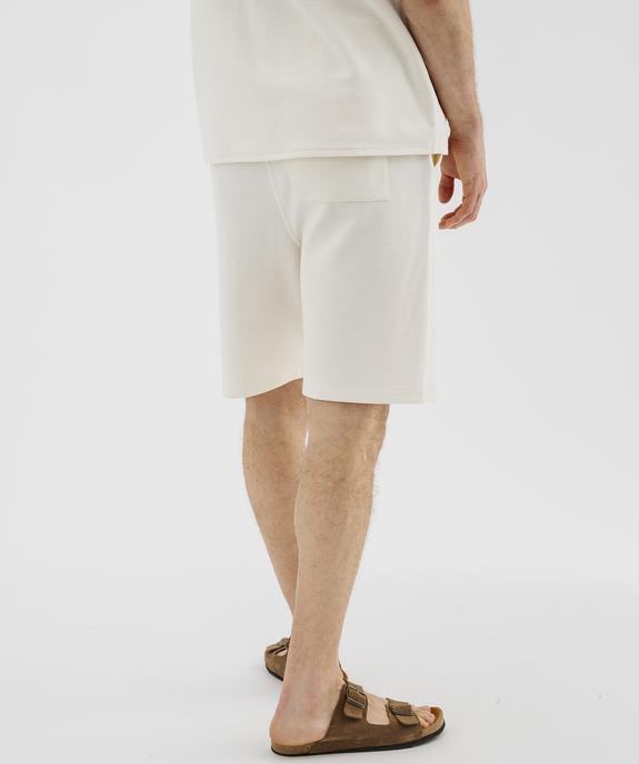 Bermuda en maille de coton texturée homme vue3 - GEMO 4G HOMME - GEMO