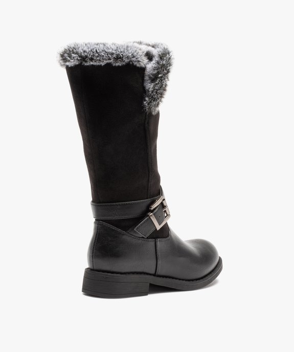 Bottes fille à col fourré et bride décorative vue4 - GEMO (ENFANT) - GEMO