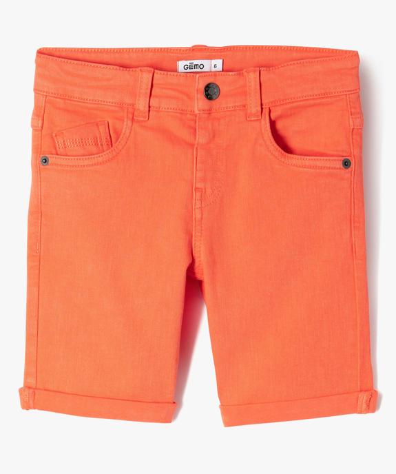 Bermuda en denim stretch coupe regular garçon vue1 - GEMO (ENFANT) - GEMO