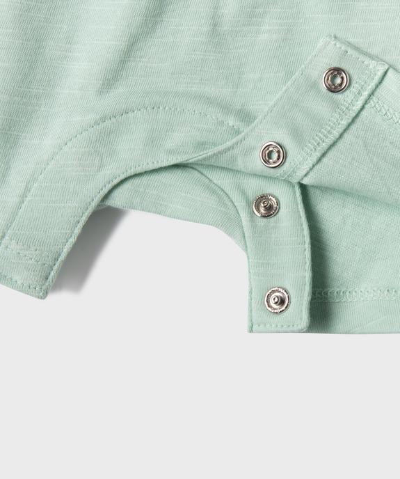 Combinaisons courtes en coton à motifs fleuris bébé fille (lot de 2) vue2 - GEMO 4G BEBE - GEMO