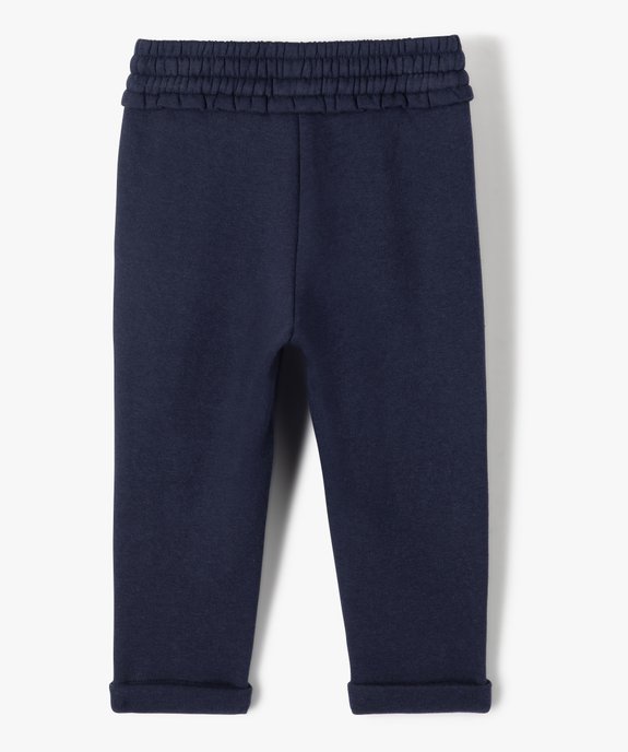 Pantalon de jogging avec pinces bébé fille vue3 - GEMO 4G BEBE - GEMO