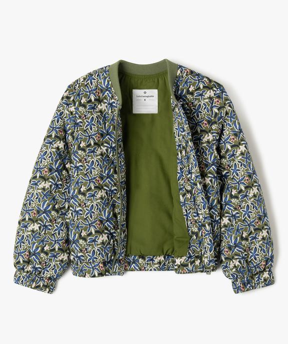 Blouson matelassé à motifs fleuris fille - LuluCastagnette vue4 - LULU CASTAGNETTE GEMO FOR GOOD - GEMO