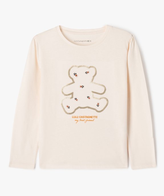 Tee-shirt manches longues à motif fille - LuluCastagnette vue2 - LULUCASTAGNETTE - GEMO
