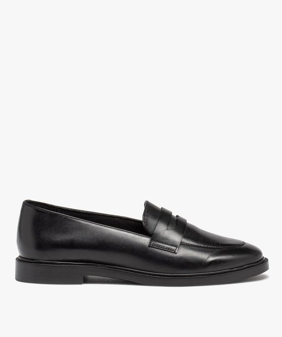 Mocassins femme unis dessus en cuir classique - Taneo vue1 - TANEO - GEMO