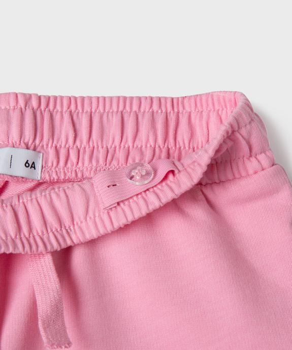 Short ample en maille French Terry fille vue3 - GEMO 4G FILLE - GEMO