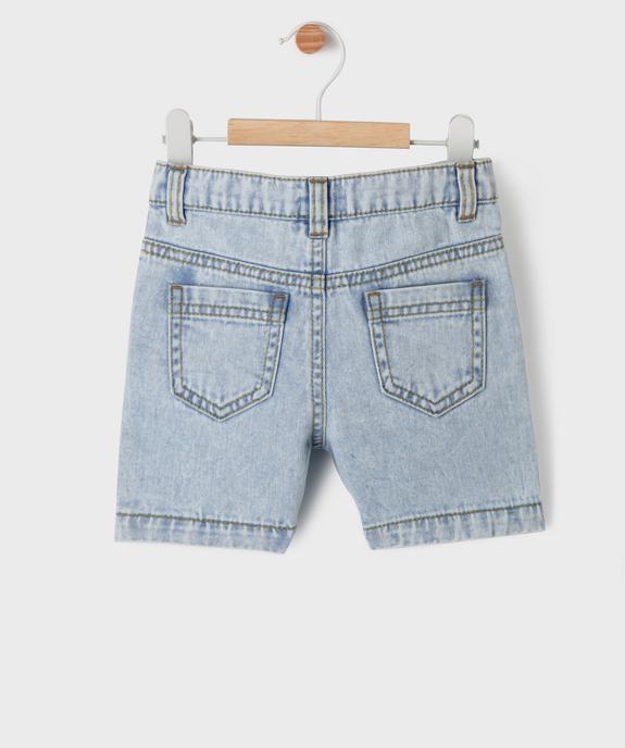 Short en jean avec taille ajustable bébé garçon vue3 - GEMO(BEBE DEBT) - GEMO