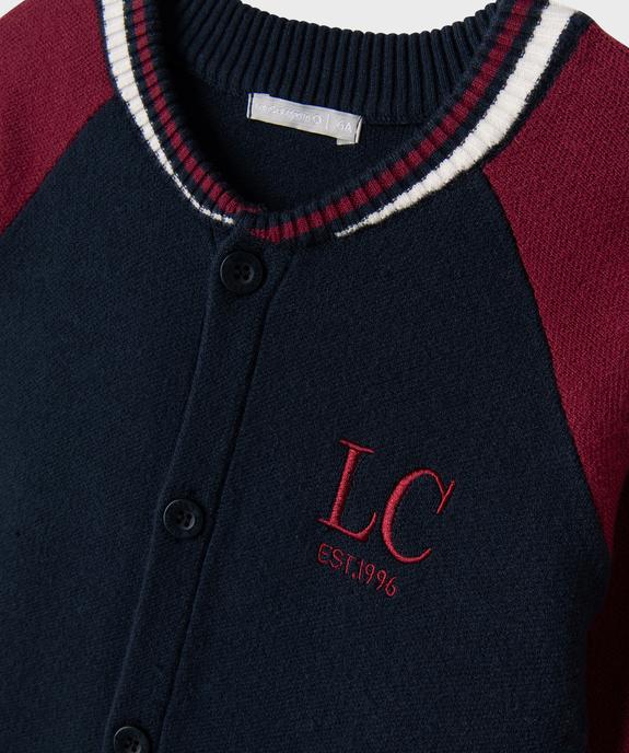 Gilet boutonné doux look teddy garçon - LuluCastagnette vue2 - LULUCASTAGNETTE - GEMO