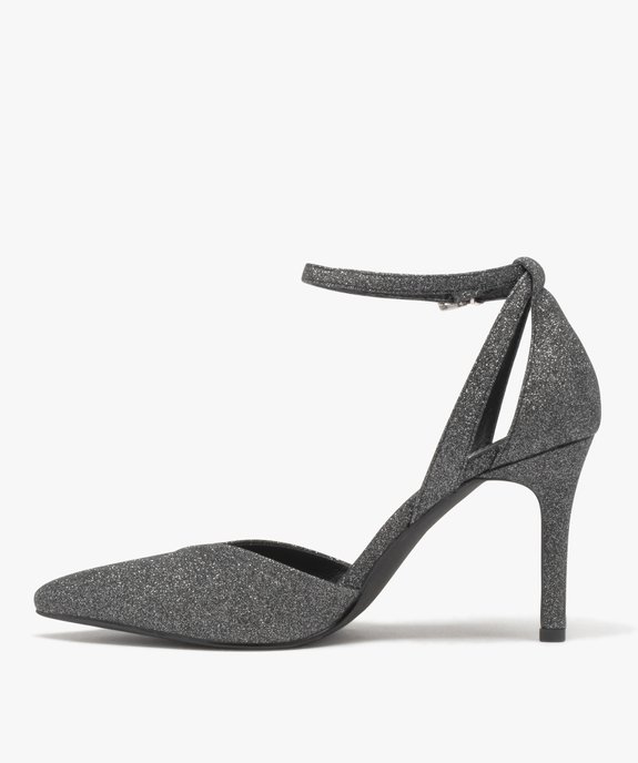 Escarpins femme à talon aiguille dessus pailleté vue3 - GEMO(URBAIN) - GEMO