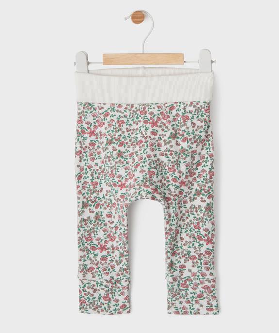 Pantalon en maille évolutif bébé fille vue1 - GEMO 4G BEBE - GEMO