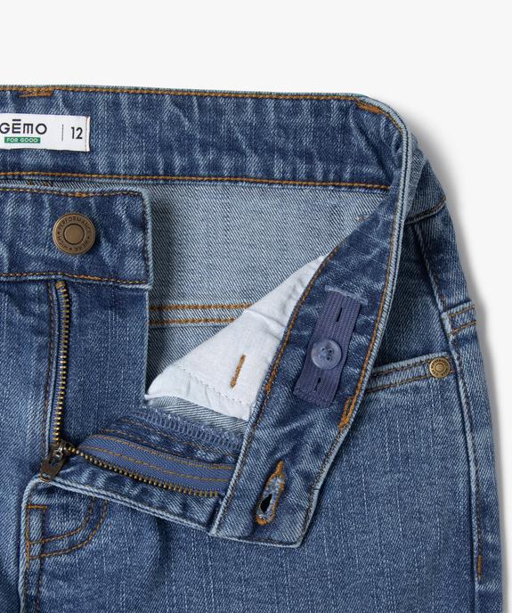 Jean regular à taille ajustable en coton stretch garçon vue2 - GEMO 4G GARCON - GEMO