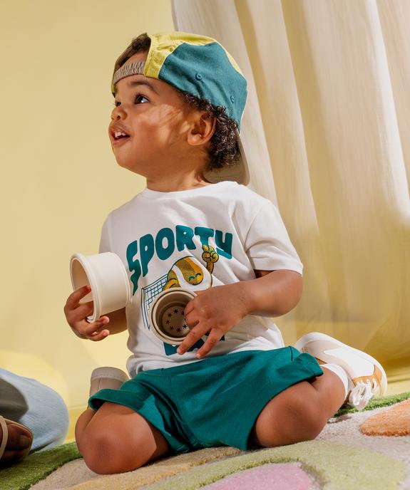 Tee-shirt manches courtes à motif sportif bébé garçon vue4 - GEMO(BEBE DEBT) - GEMO