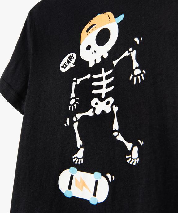 Tee-shirt garçon à manches courtes motif squelette phosphorescent vue3 - GEMO (ENFANT) - GEMO
