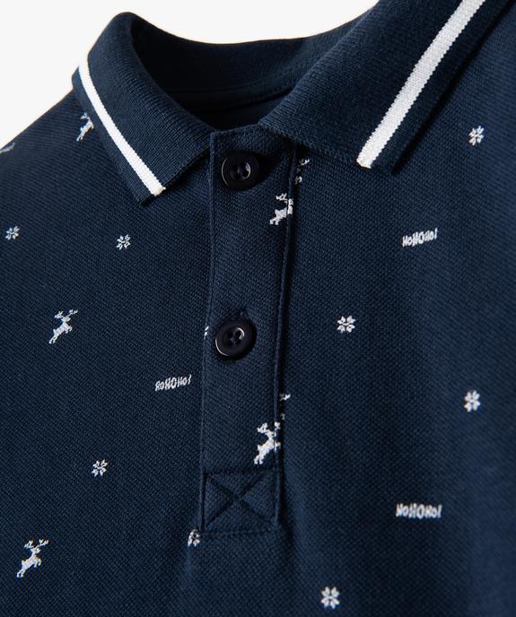Polo à motifs manches courtes garçon vue3 - GEMO (ENFANT) - GEMO