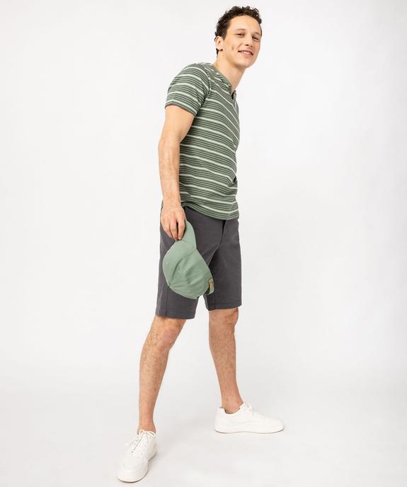 Bermuda chino en twill de coton stretch homme vue5 - GEMO 4G HOMME - GEMO