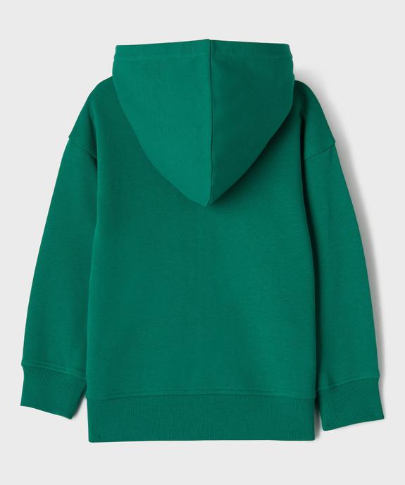 Sweat zippé à capuche uni garçon vue3 - GEMO 4G GARCON - GEMO