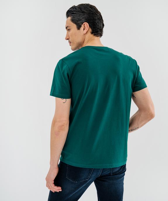 Tee-shirt manches courtes col rond en coton homme vue3 - GEMO 4G HOMME - GEMO