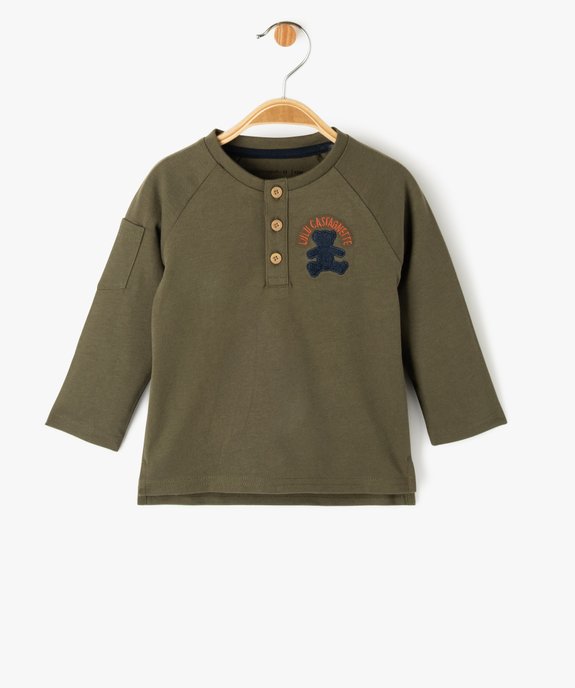 Tee-shirt manches longues col tunisien bébé garçon - LuluCastagnette vue1 - LULUCASTAGNETTE - GEMO