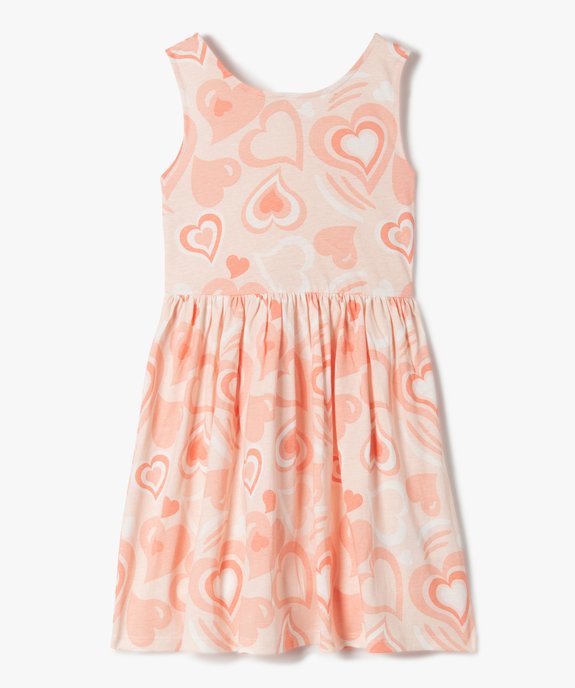 Robe fille imprimée avec bretelles croisées dans le dos vue1 - GEMO (ENFANT) - GEMO