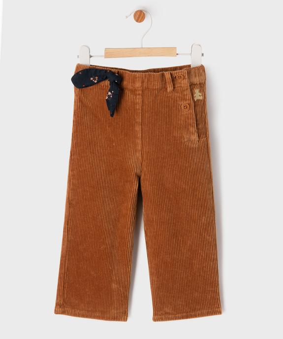 Pantalon en velours côtelé avec taille ajustable bébé fille - LuluCastagnette vue1 - LULUCASTAGNETTE - GEMO