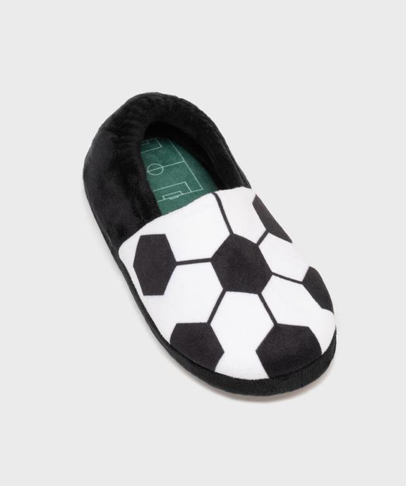 Chaussons en velours motif ballon de football garçon vue5 - GEMO 4G GARCON - GEMO