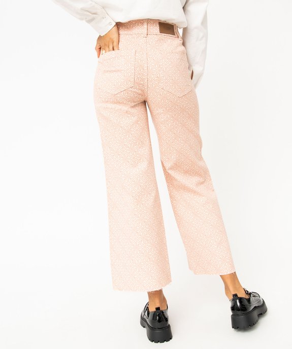 Jean « wide leg » taille haute imprimé femme vue3 - GEMO 4G FEMME - GEMO