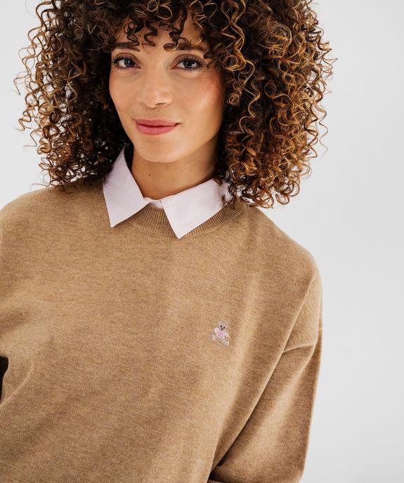 Pull effet 2-en-1 avec détails chemise femme - LuluCastagnette vue2 - LULUCASTAGNETTE - GEMO