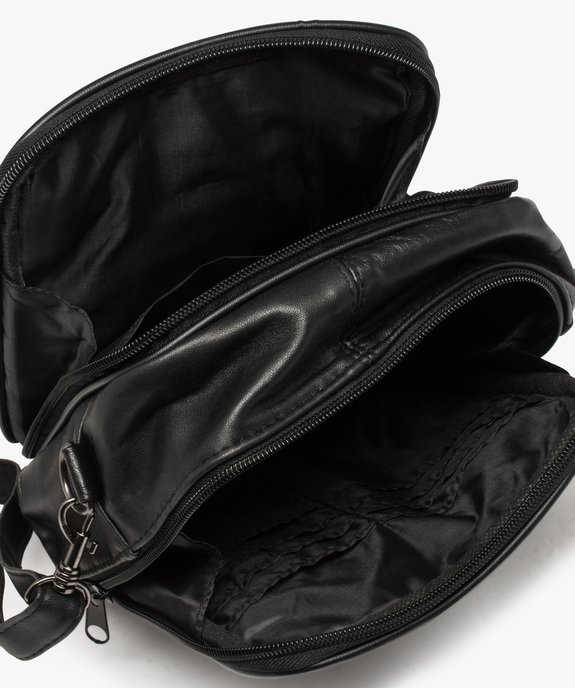 Pochette homme avec dessus cuir et bandoulière vue3 - GEMO (ACCESS) - GEMO