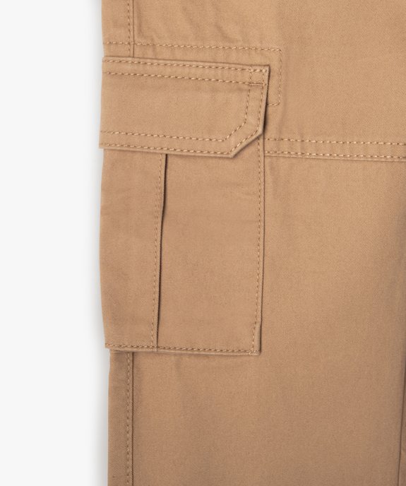 Pantalon garçon cargo à taille élastiquée vue3 - GEMO (ENFANT) - GEMO