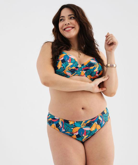 Bas de maillot de bain forme culotte imprimée femme grande taille vue3 - GEMO (PLAGE) - GEMO