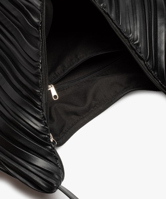 Sac femme forme demi-lune avec devant plissé vue3 - GEMO (ACCESS) - GEMO
