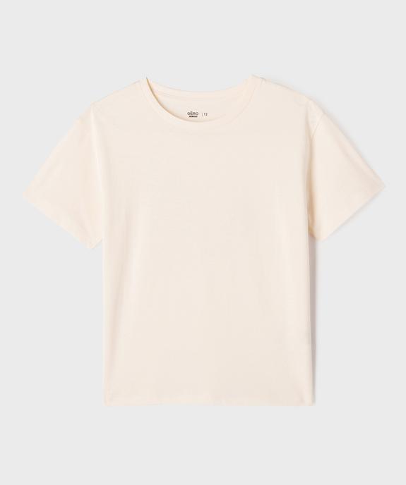 Tee-shirt manches courtes imprimé dos fille vue1 - GEMO 4G FILLE - GEMO