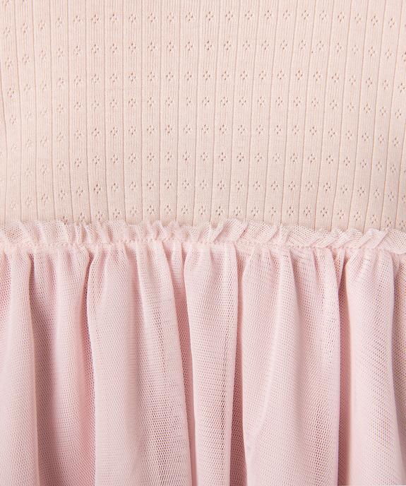 Robe en coton et tulle bébé fille vue2 - GEMO(BEBE DEBT) - GEMO