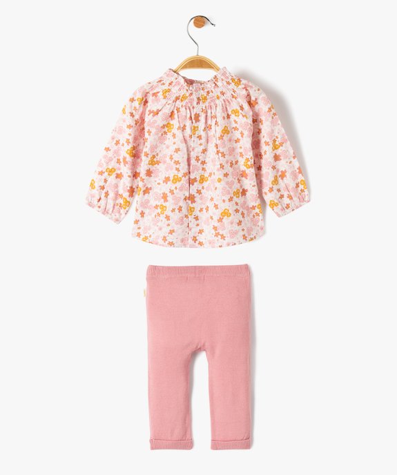 Ensemble bébé 2 pièces : tunique + pantalon en tricot - LuluCastagnette vue4 - LULUCASTAGNETTE - GEMO
