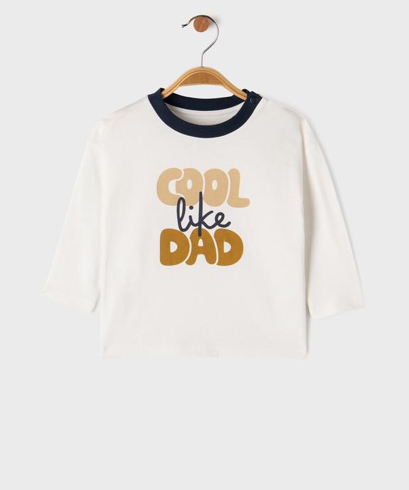 Tee-shirt manches longues en jersey de coton imprimé bébé garçon vue1 - GEMO 4G BEBE - GEMO